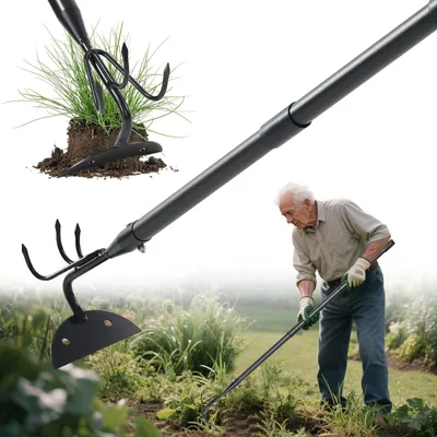 Immagine prodotto di Omgoods - Zappa da giardino e sarchiante regolabile, 150 cm
