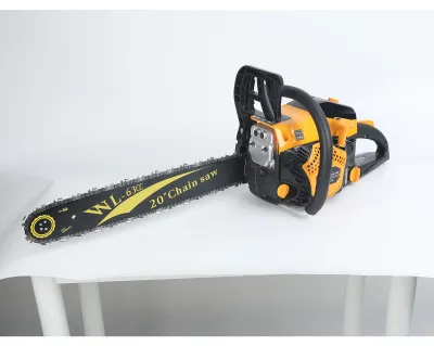 Produktbild von 20-Zoll-Benzinkettensäge (63 cm³), Zweitakt-Handkettensäge mit ergonomischem Griff, vibrationsarmes Akku-Werkzeug für Forst- und Holzarbeiten