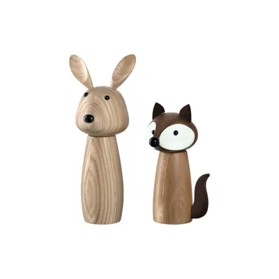 Produktbild von Leonardo CUCINA 2er Set Gewürzmühlen 'Hase' & 'Fuchs'