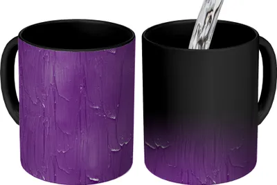 Produktbild von MuchoWow® Zauber Tasse Zaubertasse Magic Farbe - Lila - Muster 350 ml Farbwechsel Becher Geschenk Geschenkidee - Magic-Tasse - Fototasse - Keramiktassen - Bilder - Tasse Kaffee - Getränkbecher - Kaffe