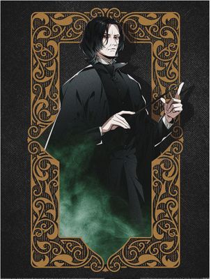 Harry Potter: Dynastia čarodejníkov - potlač, dymovo sivá PM8857 (40 cm x 30 cm) (čierna/zlatá)