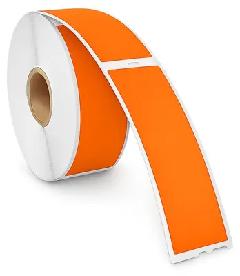 Produktbild von Dymo 99010 Orange kompatible Etiketten - 89 mm x 28 mm - 130 Etiketten - Permanent, KI-generiertes Bild