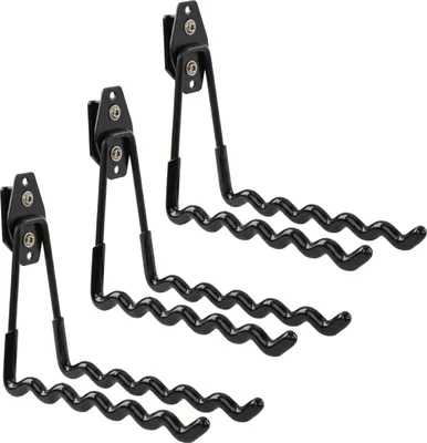 Produktbild von Set 3 Stck. Werkzeughaken von BOTLE für Qbrick Koffer-System  für Werkzeuge, Wellenform 19 cm, stabil mit PVC-Ummantelung, für Garage, Schuppen, Werkstatt, Haken für Handsäge und Gartensäge, Doppelhaken, Tragkraft bis 30 kg