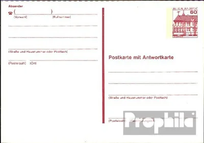 Produktbild von Belege Ganzsachen BRD (BR.Deutschland) 1982 P137II Amtliche Postkarte gefälligkeitsgestempelt  Burgen u. Schlösser