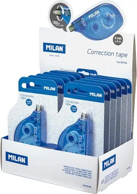 Imagen del producto de Cinta correctora Milan, 5 x 8 metros, color azul. Color: azul. Talla única