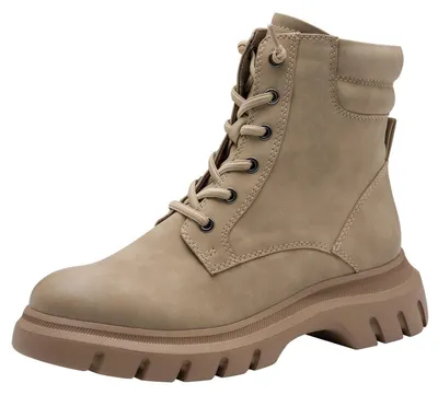 Produktbild von MARCO TOZZI Damen Stiefeletten zum Schnüren mit Chunky-Sohle Modern, Braun (Taup