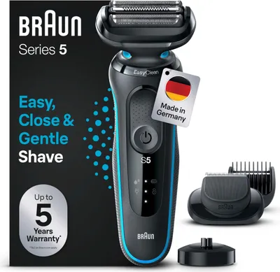 Produktbild von Braun | Rasierer | 51-M4500cs | Betriebsdauer (max.) 50 min | Nass & Trocken | Schwarz/Blau