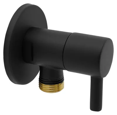 Image de Robinet d'angle en céramique Novaservis avec capuchon et levier métallique 1/2 x 3/8 Z295-BL