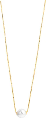 Produktbild von V Collier 375/- Gold 42cm gelb Süßwasserzuchtperle weiß 197350013-42-2