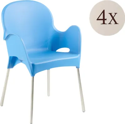 Produktbild von Raimund - Outdoor-Stuhl, Blau, 4 Stühle  Italy