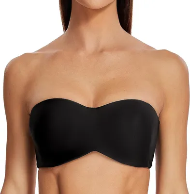 Productafbeelding van Strapless beugel-bh zonder voorvorming voor grote maten, effen zwart