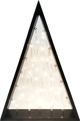 Produktbild von 8× WH Stern oder Tanne mit 60 warmweißen LEDs Höhe 35 cm Batteriebetrieb Timerfunktion stimmungsvolle Weihnachtsbeleuchtung für Fenster Tisch oder Dekoration