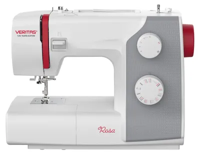 Productafbeelding van Veritas Sewing Rosa, Wit, Automatische naaimachine, Geschikt voor naaien, 4 steken, 0 - 4 mm, Knopen, Draaiknop