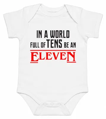 Image de Body pour bébé "Stranger Things", style rétro, blanc, taille 12/18 mois. Idéal pour les fans de la série