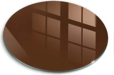 Zdjęcie produktu dla Szklana deska do krojenia - Deska kuchenna - ⌀40 cm – Szkło hartowane – Antypoślizgowa - Kolor Brązowy
