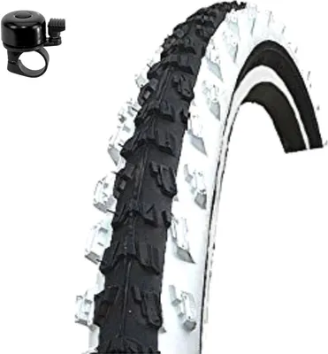 Obrázok produktu pre 2 x Kenda K-829 MTB 24" pneumatika na bicykel Pneumatika na bicykel čierna/biela 50-507 ( 24x1,95 ) vrátane zvončeka na bicykel