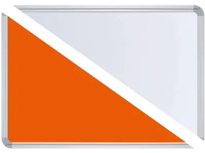 Produktbild von Stellwandtafel Pinntafel/Whiteboard B1800xH1200xT22 orange/weiß