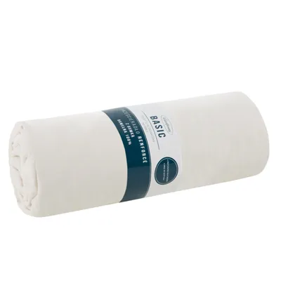 Zdjęcie produktu dla Prześcieradło z gumką Basic 160x200 +30 cm bawełna kremowe