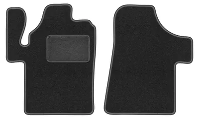 Image de Tapis avant en moquette pour Mercedes Viano W639 2003-2014 (utilitaire) – 2 pièces, gris graphite, sur mesure – Wielganizator LUX