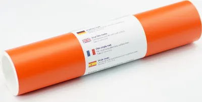 Produktbild von Kreativplotter Vinylfolie matt ORANGE 21x300 cm