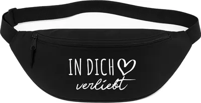 Produktbild von Huuraa Bauchtasche In dich verliebt 2,5 Liter Black Polyester Crossbody Bag Geschenkidee