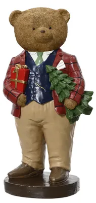 Produktbild von Figur eines Bären mit Geschenkbox in Buchform, 34,5 cm, Kaemingk