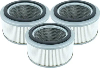 Produktbild von vhbw 3x Staubsaugerfilter kompatibel mit Kärcher T 10/1, T 191 Staubsauger - HEPA-Filter Schwarz Grau Weiß