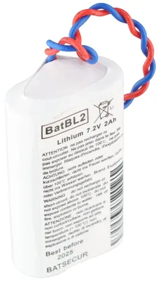 Imagen del producto de Batería de litio y cloruro de tionilo (LiSoCl2) de 7,2V y 2Ah, compatible con el sistema de alarma Label