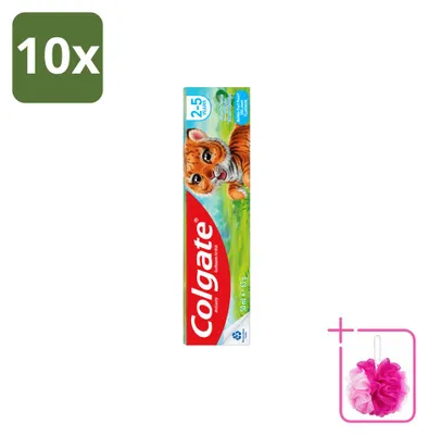 Obrázok produktu pre 10 ks zubnej pasty Colgate Kindertandpasta Bubble Fruit – pre deti od 2 do 5 rokov – 50 ml – výhodný balík – 10 kusov