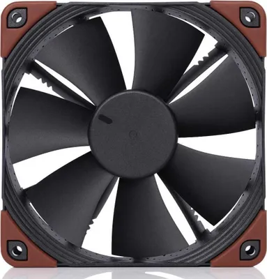 Produktbild von Noctua NF-F12 INDUSTRIALPPC-2000, Ventilator, 12 cm, 450 RPM, 2000 RPM, 121,8 m³/h, Schwarz, Braun