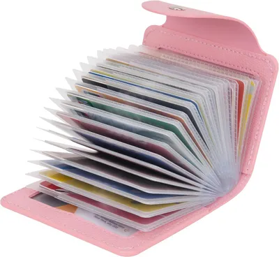 Immagine prodotto di Portafoglio per carte di credito in vera pelle, con 42 scomparti, compatto, ideale per l'organizzazione