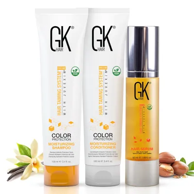 Image de Coffret découverte comprenant un shampooing, un après-shampooing et une huile d'argan pour les cheveux