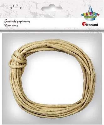 Image de Cordon en papier 3.5mmx5m paille naturelle