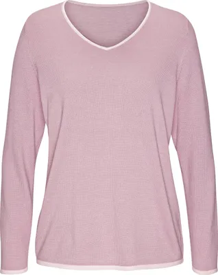 Produktbild von VIVANCE V-Ausschnitt-Pullover mauve-rosé Größe 44/46