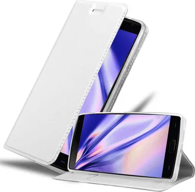 Produktbild von Cadorabo Handyhülle für OnePlus 2 Schutz Hülle in Silber Cover Etui Book Case Booklet