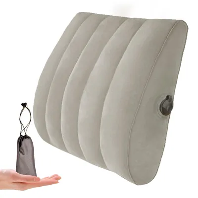 Imagen del producto de Almohadilla lumbar inflable, ajustable, de 40 x 35 x 12 cm, para asientos de coche