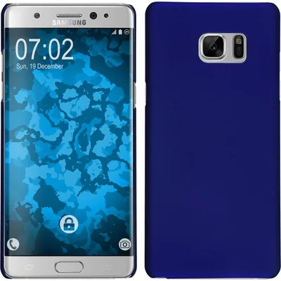 Produktbild von PhoneNatic Case kompatibel mit Samsung Galaxy Note FE - Hülle blau gummiert Hard-case Cover