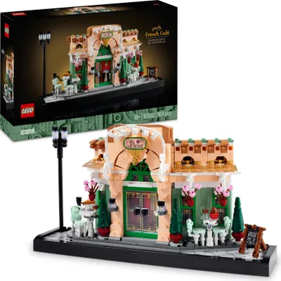 Zdjęcie produktu dla LEGO Icons Francuska kawiarenka, kolekcjonerski zestaw konstrukcyjny dla dorosłych, ciekawe ozdoby do pokoju, dekoracje do domu i biura, pomysł na prezent dla kawosza, dla mężczyzny i kobiety 10362