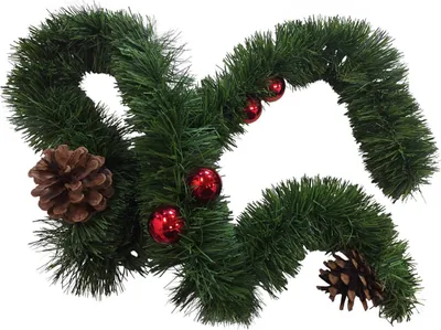 Produktbild von Weihnachtsdekoration Dtaylo, Weihnachtsdekor, Weihnachtsornament, Festliche Dekoration,  Italy, 800x8 h8 cm, Grün und Rot