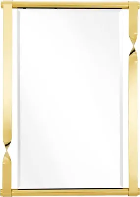 Produktbild von Casa Padrino Designer Edelstahl Spiegel / Wandspiegel Gold 95 x 9 x H. 134 cm - Designermöbel