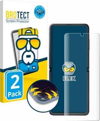 Produktbild von 2x BROTECT Fullscreen Schutzfolie für Samsung Galaxy Z Flip 5G Displayschutz Folie Fullcover Klar Transparent
