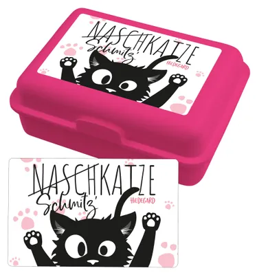 Produktbild von Ralf Schmitz Brotdose - Naschkatze Hildegard Butterbrotdose mit Trennwand Lunchbox Pink