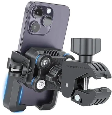 Produktbild von Halterung für Smartphones – Universal – 360 Grad schwenkbar – für Fahrrad/Roller/Motorrad – vibrationsdämpfend – stoßfest