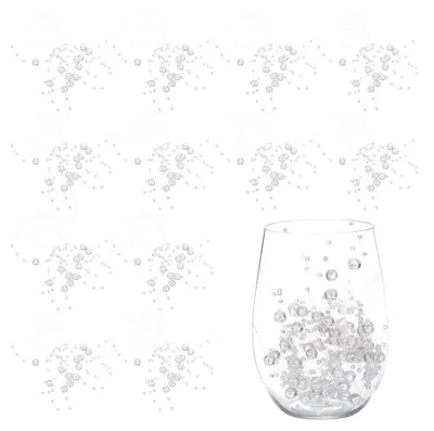 12 Perlenketten für schwimmende Kerzen, transparent, 24,9 cm