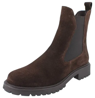 Produktbild von TAMARIS Damen Chelsea Boots dunkelbraun Veloursleder - Größe: 38