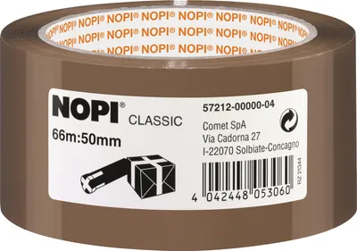 Image de Nopi 57212-00000-04 Ruban d'emballage Classic, 50 mm x 66 m, brun