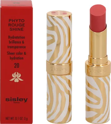 A red box and two lipsticks with a zebra pattern on a white background.
