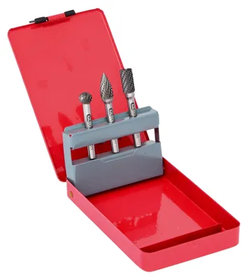 Produktbild von HM Frässtift-Set in Stahlblechkassette, 3-teilig