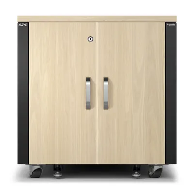 Produktbild von APC NetShelter - Schrank (vertikal) - schallisoliert - AC 100-230 V - Ahorn - 12U - 48.3 cm (19")