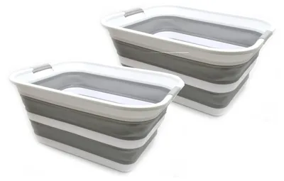Image de Panier à linge pliable en plastique, 42 litres